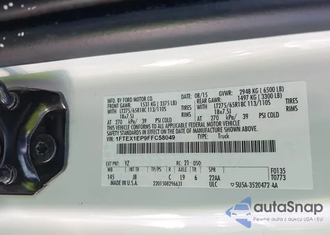 2015 Ford F-150 Xlt from USA, damaged, VIN 1FTEX1EP9FFC58049